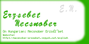 erzsebet mecsnober business card